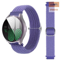 Pleciony pasek do zegarka / smartwatch 20mm, PURPLE / FIOLETOWY