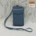 Torebka / saszetka na telefon z funkcją portfela, 15 x 7,7cm BLUE / NIEBIESKI