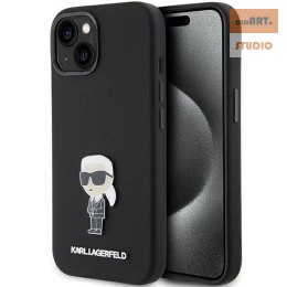 KARL LAGERFELD IPHONE 15 IKONIK METAL PIN KLHCP15SSMHKNPK BLACK