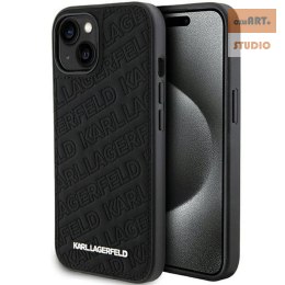 KARL LAGERFELD IPHONE 15 PLUS QUILTED K PATTERN KLHCP15MPQKPMK BLACK