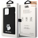 KARL LAGERFELD IPHONE 15 PRO MAX BLACK CHOUPETTE METAL PIN KLHCP15XSMHCNPK