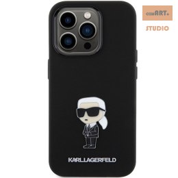 KARL LAGERFELD IPHONE 15 PRO MAX IKONIK METAL PIN KLHCP15XSMHKNPK BLACK