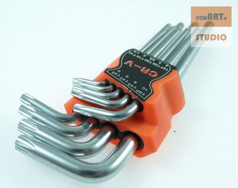 KLUCZE TORX Chrom-Vanadium zestaw 9szt. KLUCZE TORX Chrom-Vanadium zestaw 9szt.