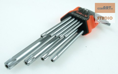 KLUCZE TORX Chrom-Vanadium zestaw 9szt. KLUCZE TORX Chrom-Vanadium zestaw 9szt.