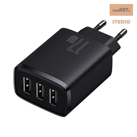 ŁAD SIEC BASEUS COMPACT QUICK CHARGER 3xUSB 17W CZARNA/BLACK ŁAD SIEC BASEUS COMPACT QUICK CHARGER 3xUSB 17W CZARNA/BLACK