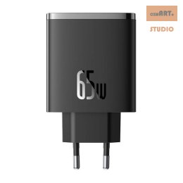ŁAD SIEC BASEUS OS-CUBE PRO 2xUSB-C/USB 65W BLACK