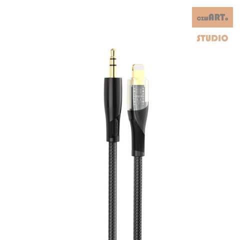 XO Clear kabel audio NB-R241A Lightning/ Jack 3,5mm 1m czarny