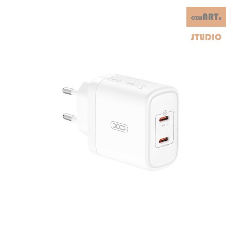 XO ŁAD SIEC CE08 PD 50W 2xUSB-C BIAŁA