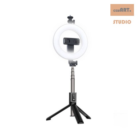 XO SELFIESTICK BT TRIPOD SS12 95cm Czarny z lampą LED