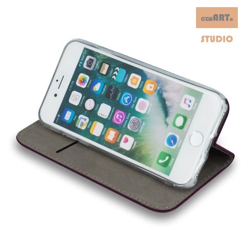 Etui Smart Magnetic do Motorola Moto E22 E22i burgundowy Etui Smart Magnetic do Motorola Moto E22 E22i burgundowy