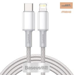 KABEL BASEUS HIGH DENSITY BRAIDED USB-C/LIGHTNING 20W PD 2M WHITE