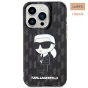 KARL LAGERFELD IPHONE 15 PRO MAX MONOGRAM IKONIK KLHCP15XHNKMKLK BLACK