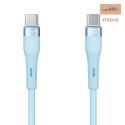 NILLKIN DATA CABLE FLOWSPEED SILICON TYPE C-TYPE C PD 60W, BLUE / NIEBIESKI