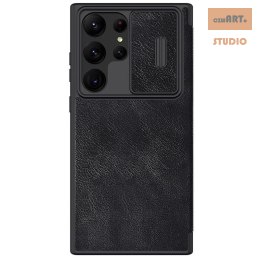 Nillkin Qin Pro Leather Case Samsung S23 Ultra, BLACK / CZARNY