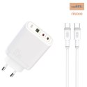 XO ŁAD SIEC CE04 PD 65W QC4 USB 2xUSB-C BIAŁA + KABEL USB-C/USB-C