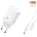 XO ŁAD SIEC CE10 PD 65W 1xUSB-C BIAŁA + KABEL USB-C/USB-C