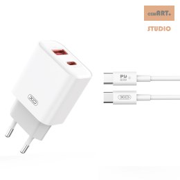 XO ŁAD SIEC CE12 PD QC 3.0 20W BIAŁA + KABEL USB-C/USB-C