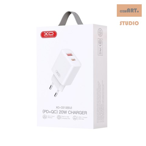 XO ŁAD SIEC CE12 PD QC 3.0 20W BIAŁA XO ŁAD SIEC CE12 PD QC 3.0 20W BIAŁA
