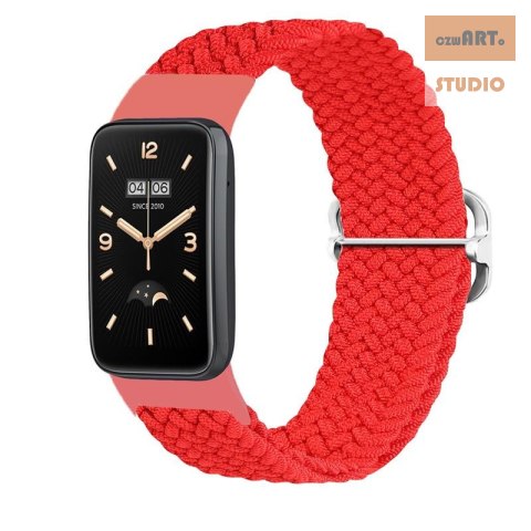 Pasek Pleciony Mi Band 7 Pro / M7 Pro (3), RED / CZERWONY