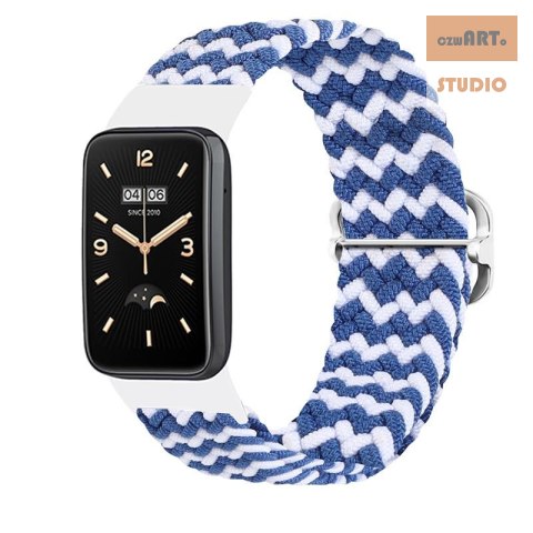 Pasek Pleciony Mi Band 7 Pro / M7 Pro (7), BLUE AND WHITE / NIEBIESKO-BIAŁY Pasek Pleciony Mi Band 7 Pro / M7 Pro (7), BLUE AND WHITE / NIEBIESKO-BIAŁY