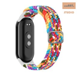 Pasek Pleciony Mi Band 8 / M8 (10), RAINBOW / TĘCZOWY