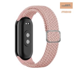 Pasek Pleciony Mi Band 8 / M8 (22), LIGHT PINK / PUDROWY RÓŻ