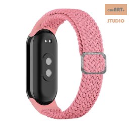 Pasek Pleciony Mi Band 8 / M8 (8), PINK / RÓŻOWY