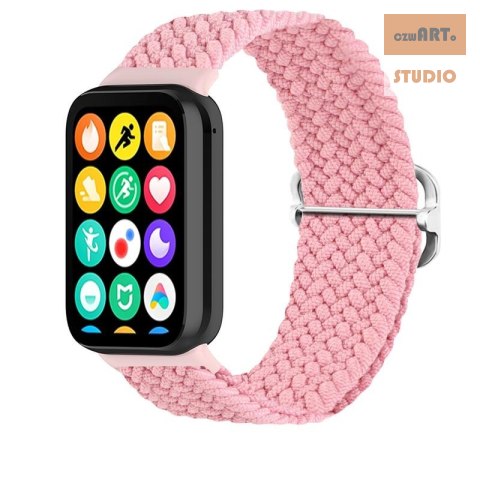 Pasek Pleciony Mi Band 8 Pro / M8 Pro (1), PINK / RÓŻOWY