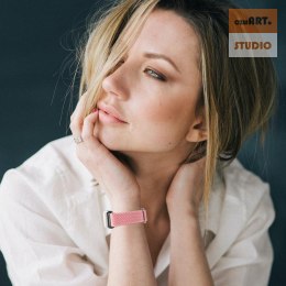 Pasek Pleciony Mi Band 8 Pro / M8 Pro (1), PINK / RÓŻOWY