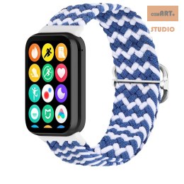 Pasek Pleciony Mi Band 8 Pro / M8 Pro (10), BLUE AND WHITE / NIEBIESKO-BIAŁY