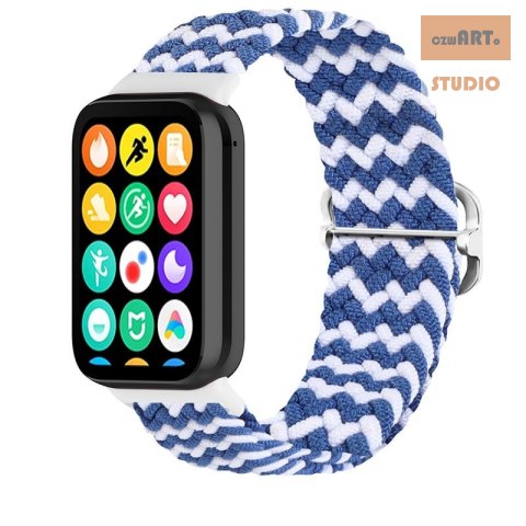 Pasek Pleciony Mi Band 8 Pro / M8 Pro (10), BLUE AND WHITE / NIEBIESKO-BIAŁY Pasek Pleciony Mi Band 8 Pro / M8 Pro (10), BLUE AND WHITE / NIEBIESKO-BIAŁY