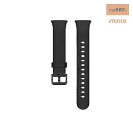 Pasek Silikonowy Mi Band 7 Pro / M7 Pro (4), BLACK / CZARNY