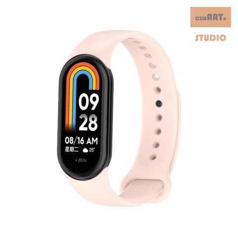 Pasek Silikonowy Mi Band 8 / M8 (1), LIGHT PINK / PUDROWY RÓŻ Pasek Silikonowy Mi Band 8 / M8 (1), LIGHT PINK / PUDROWY RÓŻ