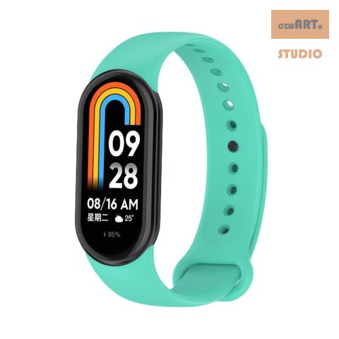 Pasek Silikonowy Mi Band 8 / M8 (10), MINT / MIĘTOWY Pasek Silikonowy Mi Band 8 / M8 (10), MINT / MIĘTOWY
