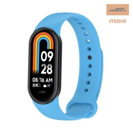 Pasek Silikonowy Mi Band 8 / M8 (11), BLUE / NIEBIESKi