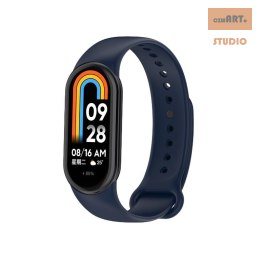Pasek Silikonowy Mi Band 8 / M8 (12), NAVY / GRANATOWY