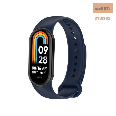 Pasek Silikonowy Mi Band 8 / M8 (12), NAVY / GRANATOWY Pasek Silikonowy Mi Band 8 / M8 (12), NAVY / GRANATOWY