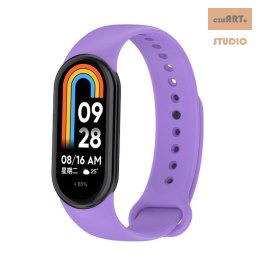 Pasek Silikonowy Mi Band 8 / M8 (4), PURPLE / FIOLETOWY
