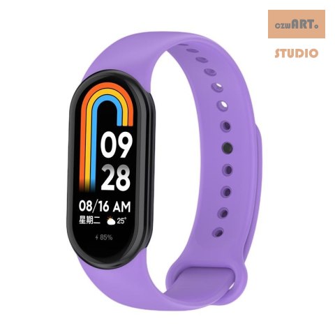 Pasek Silikonowy Mi Band 8 / M8 (4), PURPLE / FIOLETOWY Pasek Silikonowy Mi Band 8 / M8 (4), PURPLE / FIOLETOWY
