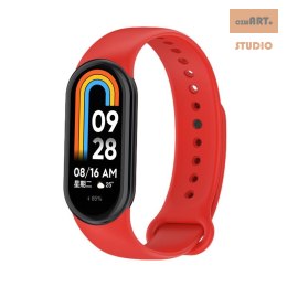 Pasek Silikonowy Mi Band 8 / M8 (6), RED / CZERWONY
