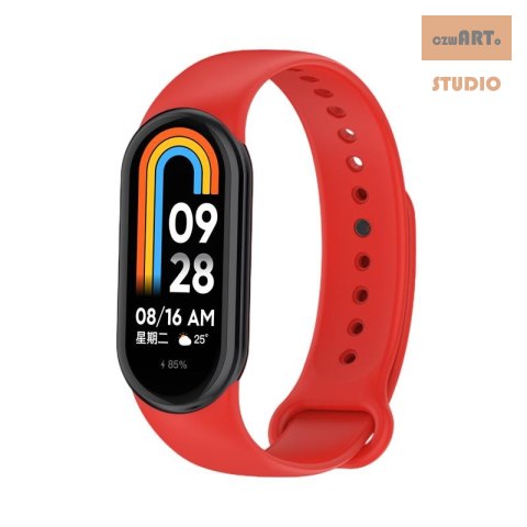 Pasek Silikonowy Mi Band 8 / M8 (6), RED / CZERWONY Pasek Silikonowy Mi Band 8 / M8 (6), RED / CZERWONY