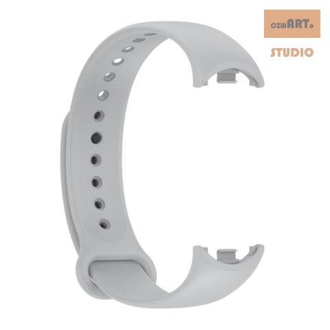 Pasek Silikonowy Mi Band 8 / M8 (7), GRAY / SZARY