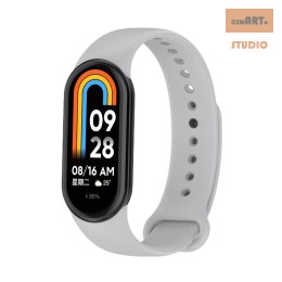 Pasek Silikonowy Mi Band 8 / M8 (7), GRAY / SZARY
