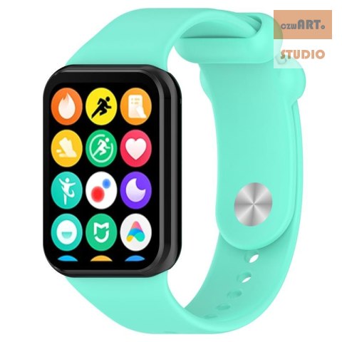 Pasek Silikonowy Mi Band 8 Pro / M8 Pro (11), MINT / MIĘTOWY Pasek Silikonowy Mi Band 8 Pro / M8 Pro (11), MINT / MIĘTOWY