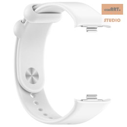 Pasek Silikonowy Mi Band 8 Pro / M8 Pro (12), WHITE / BIAŁY