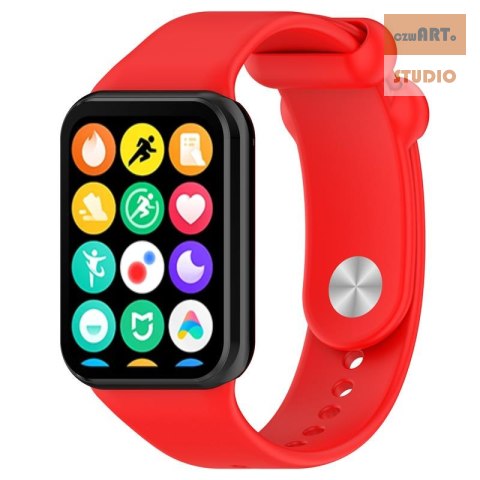 Pasek Silikonowy Mi Band 8 Pro / M8 Pro (7), RED / CZERWONY Pasek Silikonowy Mi Band 8 Pro / M8 Pro (7), RED / CZERWONY