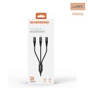 Riversong kabel 3w1 Infinity 05 USB-C + Lightning + micro 1,0m czarny C58