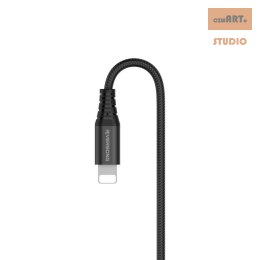 Riversong kabel Alpha S USB - Lightning 1,0m 2,4A czarny CL32