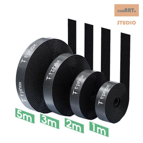 TAŚMA Z RZEPEM T-PHOX MAGIC CABLE 1M BLACK TAŚMA Z RZEPEM T-PHOX MAGIC CABLE 1M BLACK