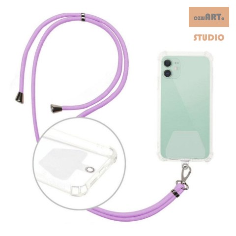 UNIWERSALNA SMYCZ NA SZYJĘ DO TELEFONU / NA RAMIĘ, PURPLE / FIOLETOWY UNIWERSALNA SMYCZ NA SZYJĘ DO TELEFONU / NA RAMIĘ, PURPLE / FIOLETOWY